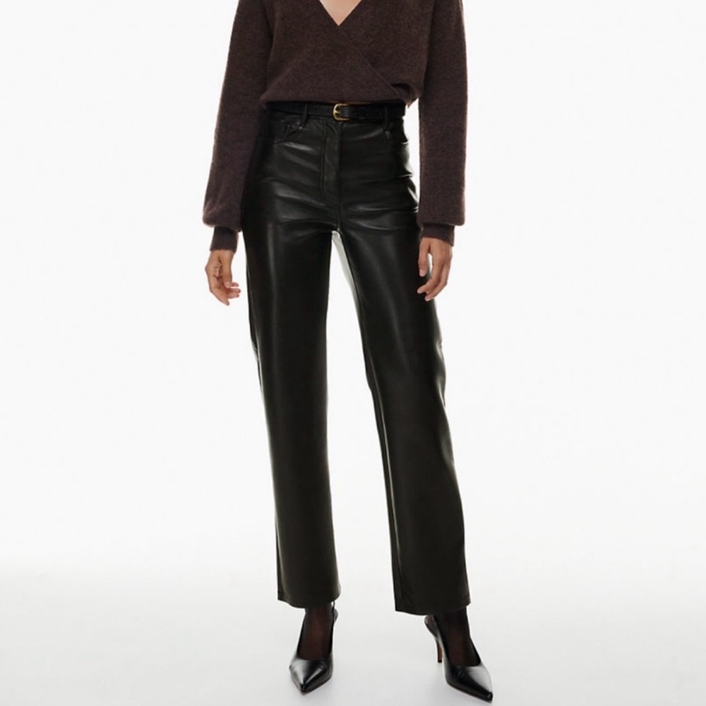 NWT Wilfred Melina Black Straight Leg/High Waisted Pants